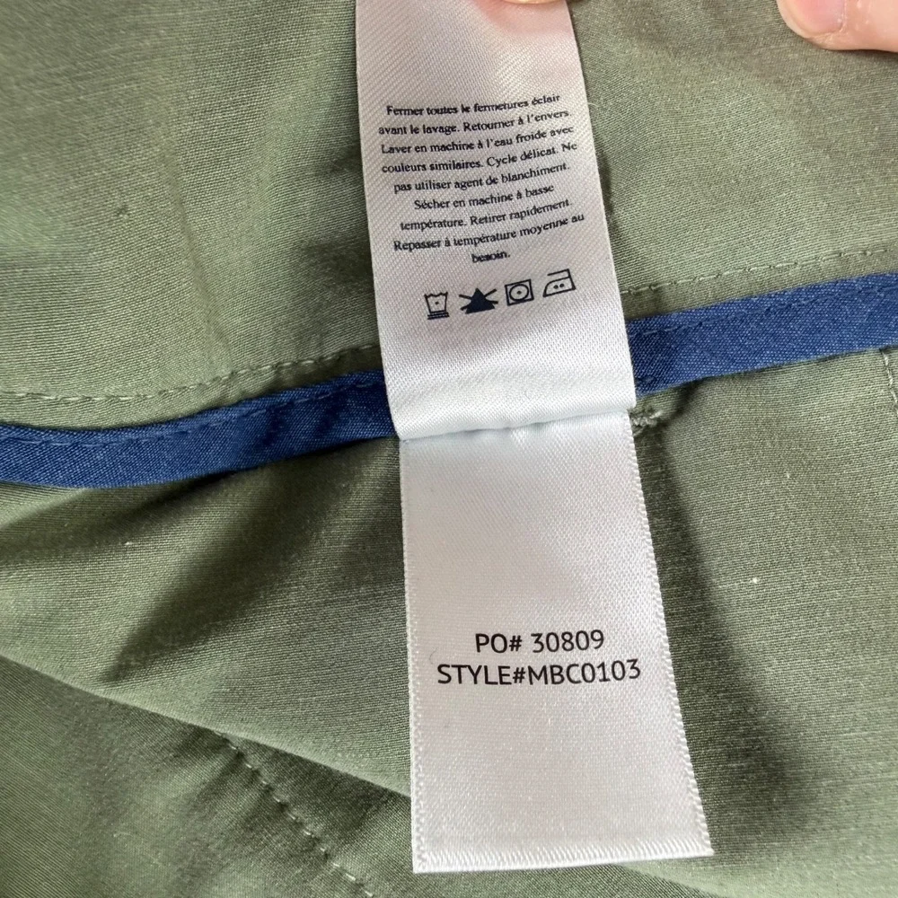 Faherty All Day Short Men 33 Green Hybrid Stretch Chino Outdoors Hike Climb Fish